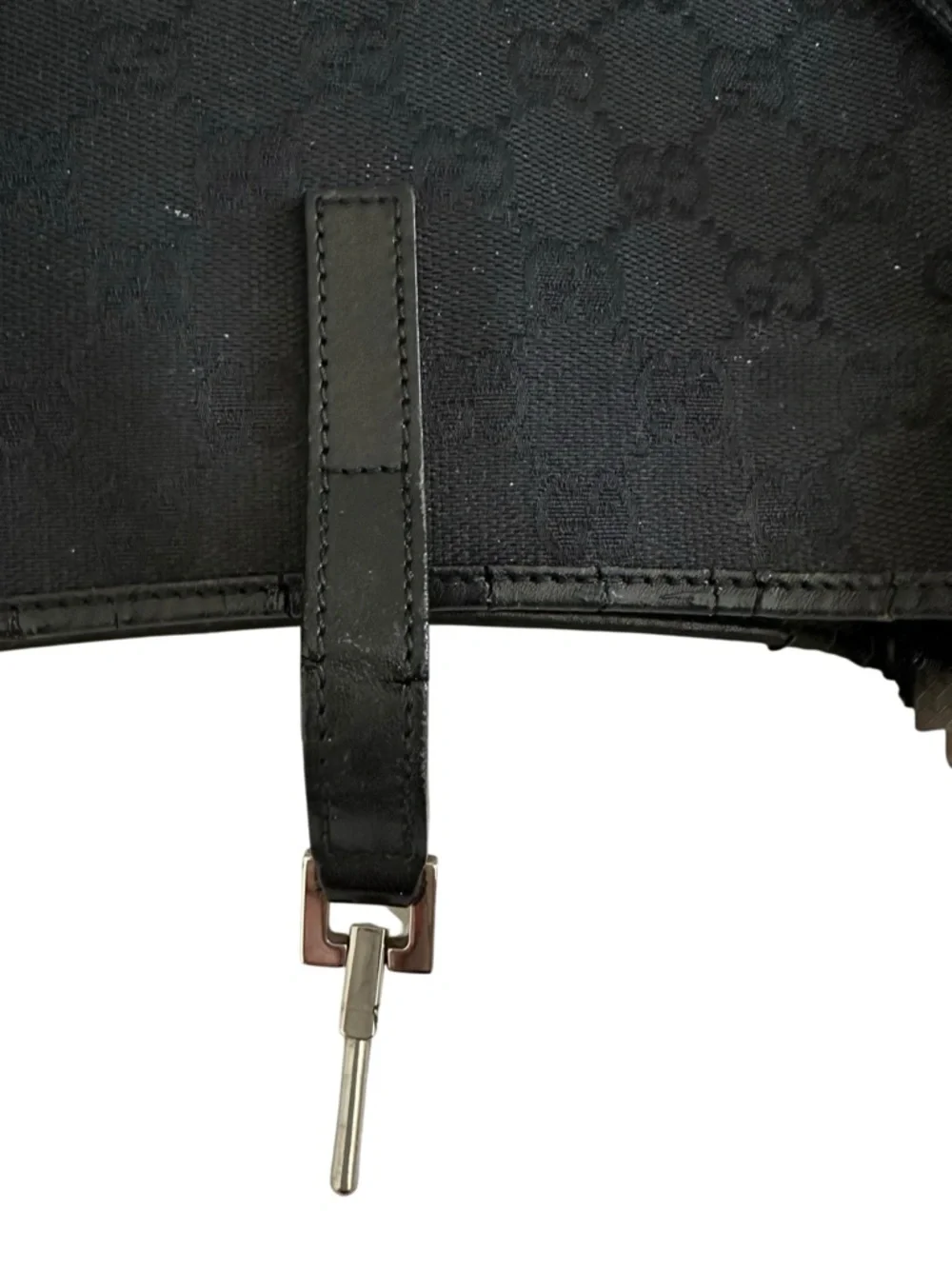 Gucci Jackie Black Shoulder Bag with silver piston lock Hardware - Picture 13 of 15